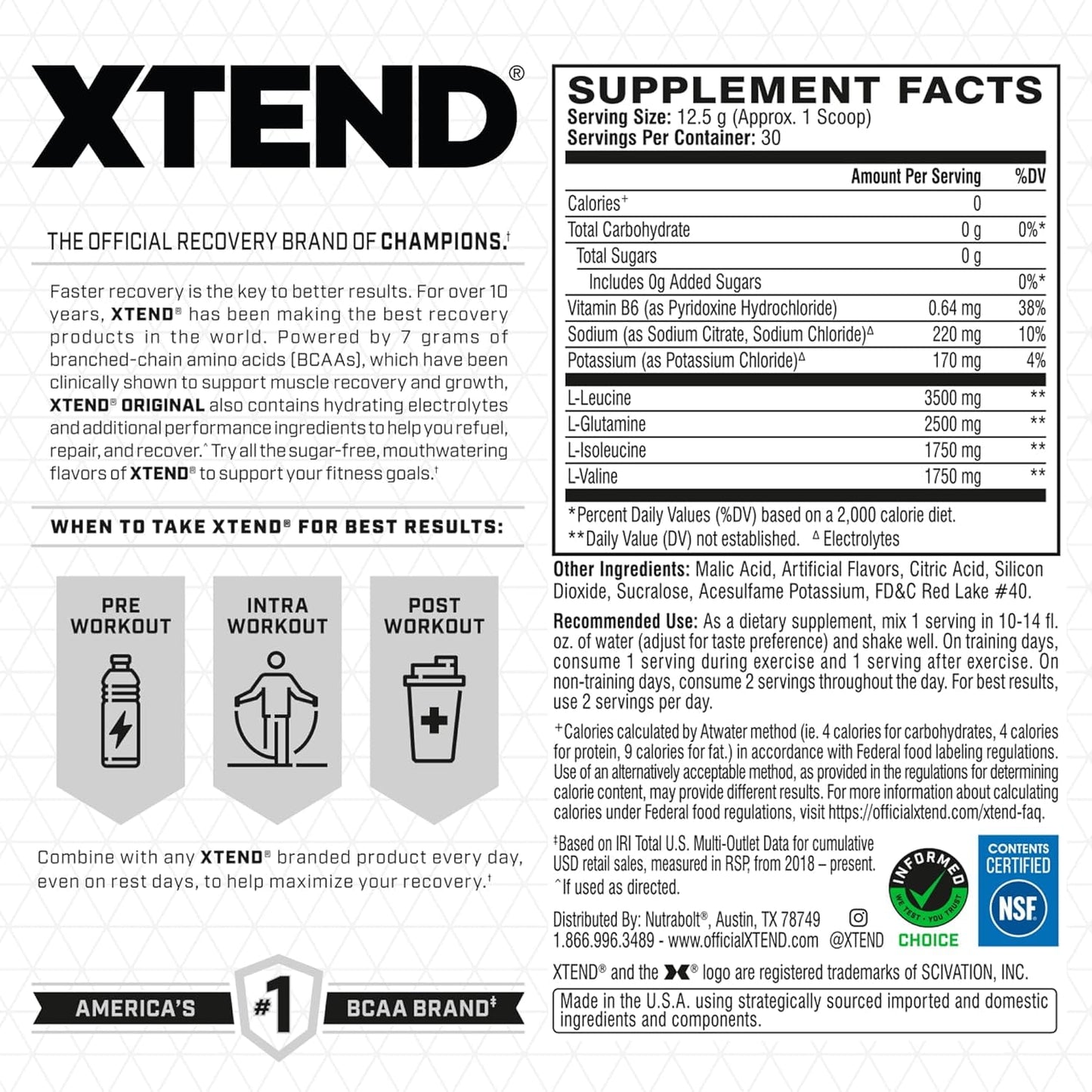 XTEND BCAAs by Cellucor