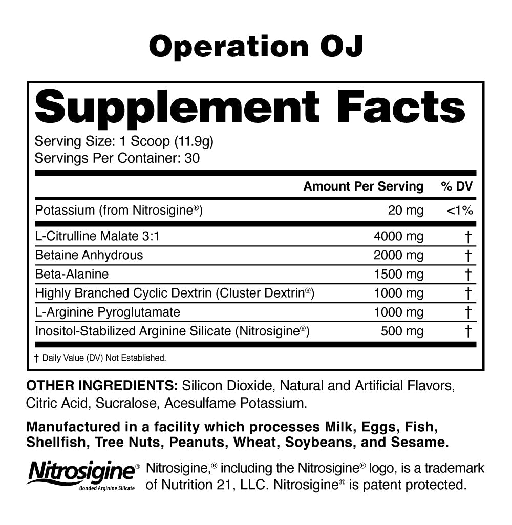 Pump N Grow Stim-free Pre-workout Powder, Operation OJ by Anabolic Warfare