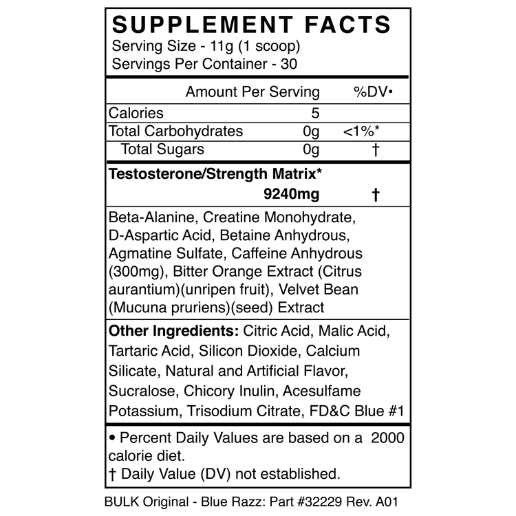 BULK Pre-workout Powder by Blackmarket