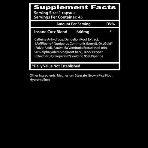 Insane Cutz Fat Burner by Insane Labz