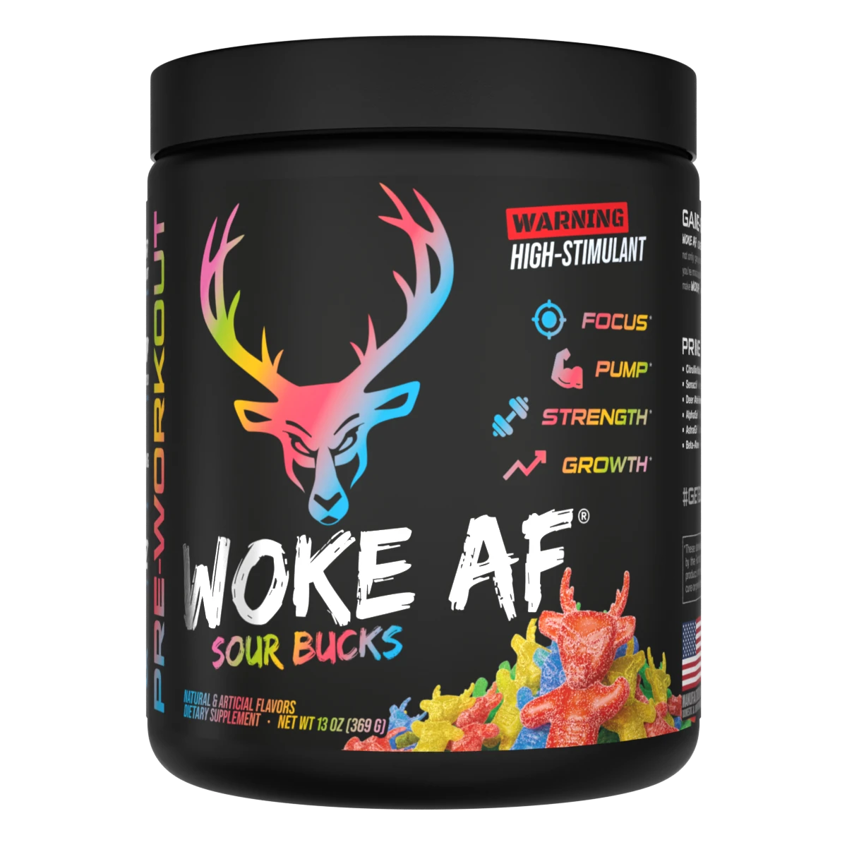 WOKE AF Pre-workout Powder by Bucked Up