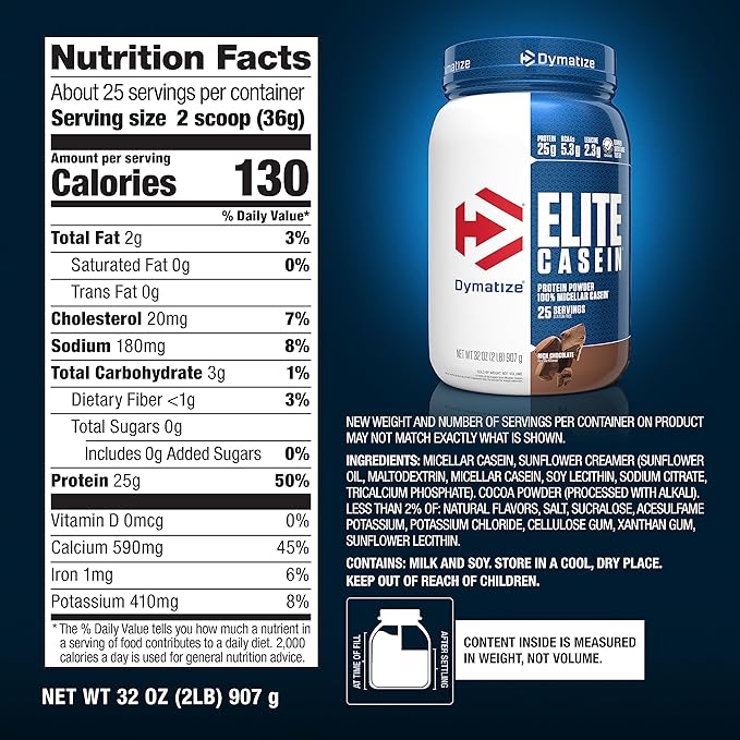 Elite Casein Protein Powder by Dymatize