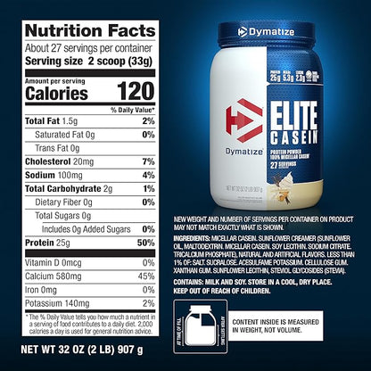 Elite Casein Protein Powder by Dymatize