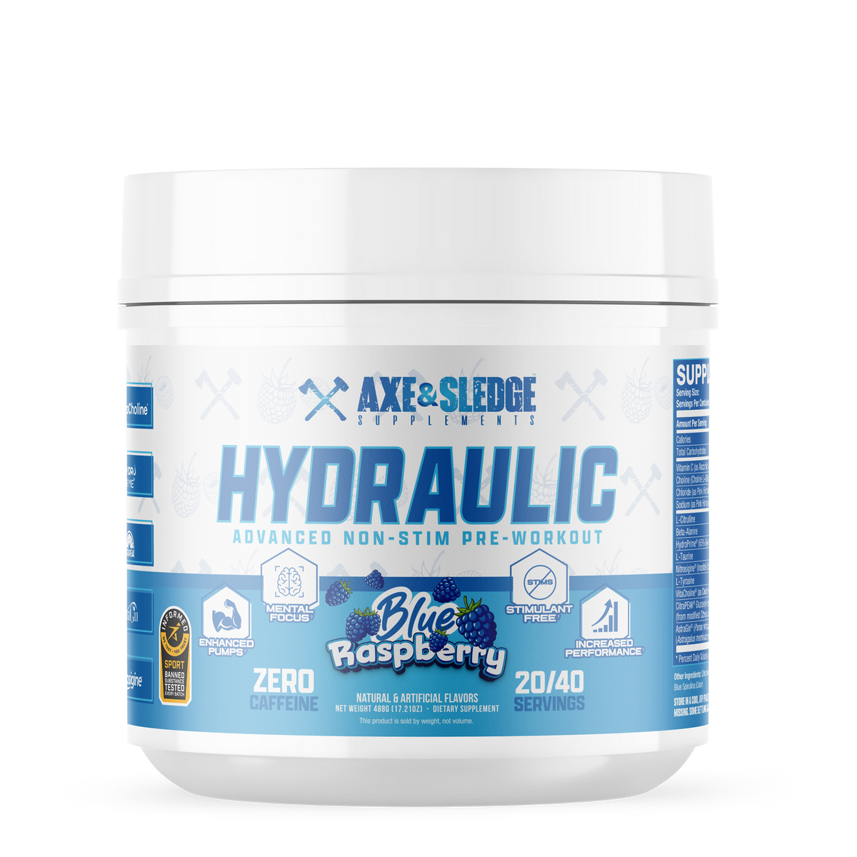 Hydraulic Stim-Free Pre-Workout by Axe & Sledge