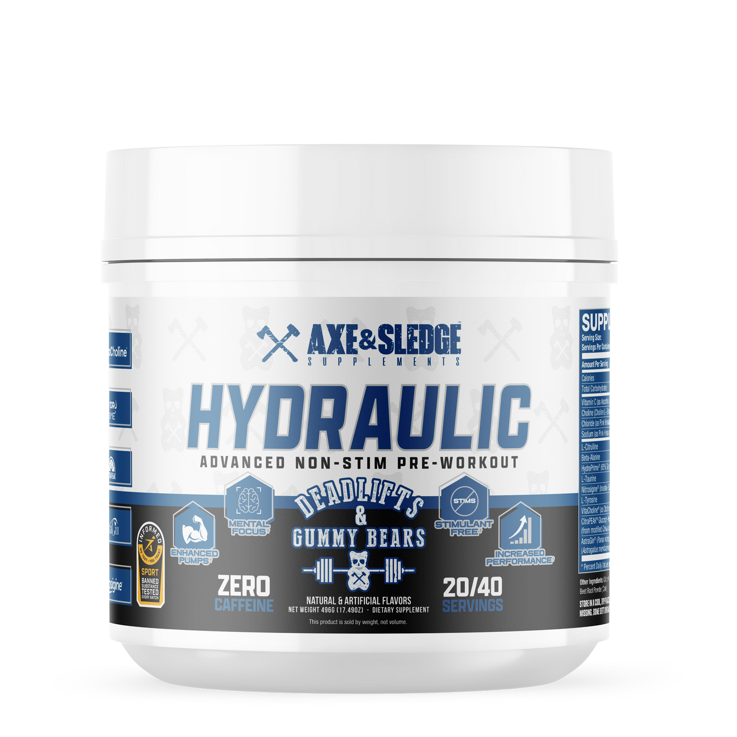 Hydraulic Stim-Free Pre-Workout by Axe & Sledge